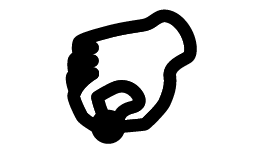 Icon of a hand grasping an item