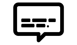 Speech bubble with text lines