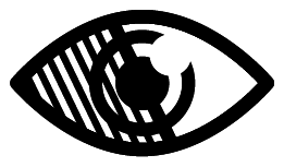 Eye with diagonal stripes